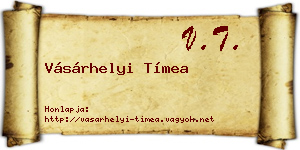 Vásárhelyi Tímea névjegykártya