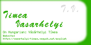 timea vasarhelyi business card